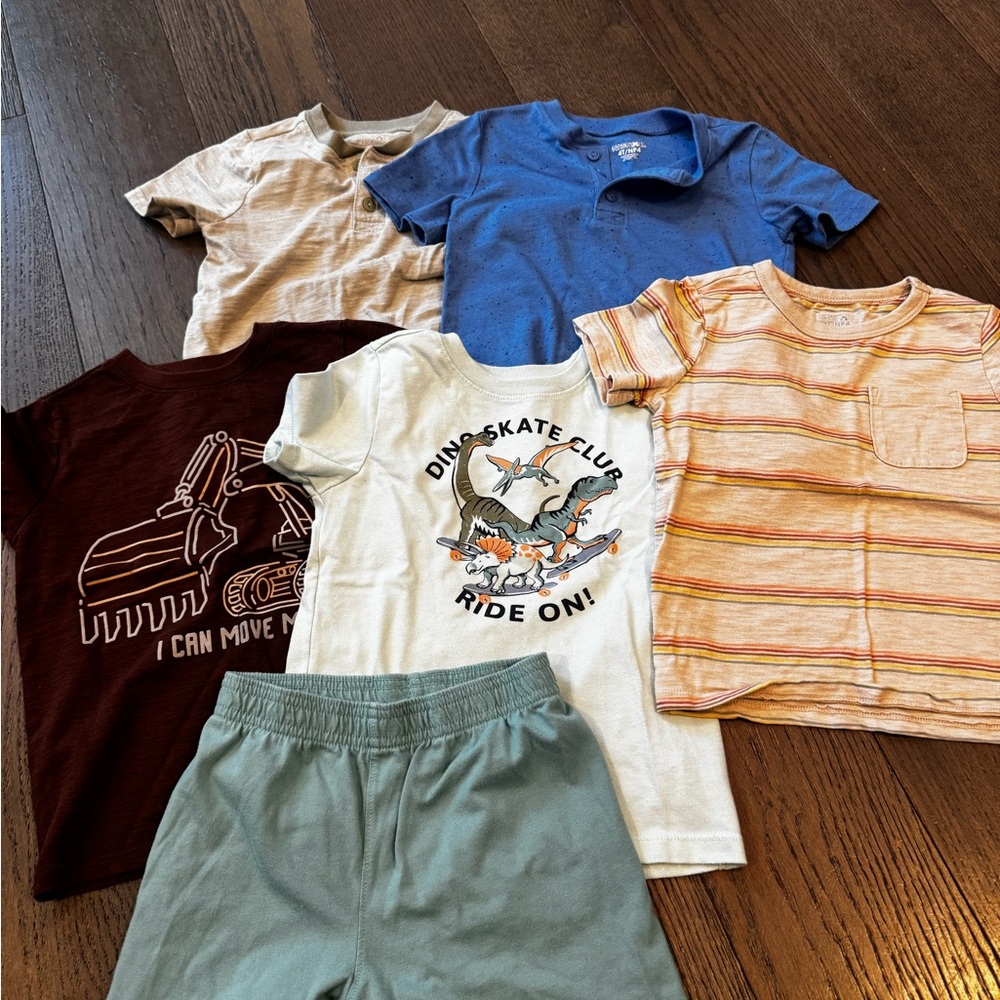 Garanimals Kids Toddler Dinosaur Graphic Tee and Button Shirts